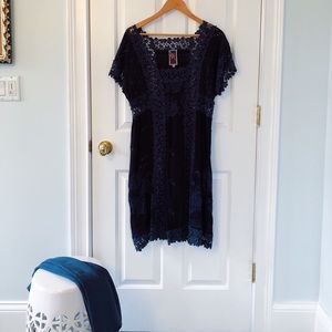 Navy Tunic Dress w/ Slip